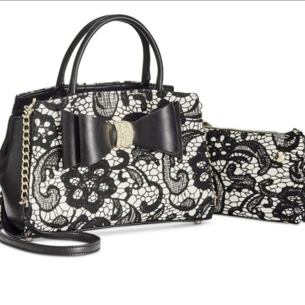 2PC Betsy Johnson Crossbody Purse w/clutch